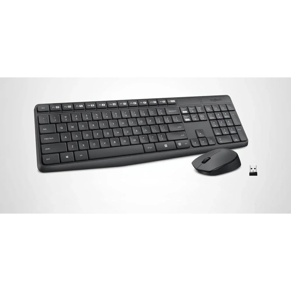 Logitech MK235 2.4 GHz Wireless Keyboard and Mouse Combo 15 FN Keys (920-007897)